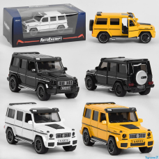Джип EL 1208 (36) Мерседес 3 кольори, металопластик, 1:24, інерція, світло, звук, відкриваються двері.