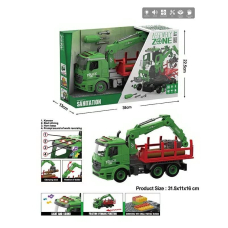 Спецтехника YW 9072 B "Лесовоз", звуки, подсветка, конструктор, инерция, отвертка, подвижные детали