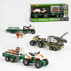 Квадроцикл WY 400 F-6/G-6 - 2 вида, масштаб 1:16, инерция, звуки, подсветка, фигурка динозавра