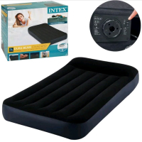 Велюр матрац з підголовником 64146 ND Intex 99х191х25см, із вбудованим насосом 220 V, одномісний, максимальне навантаження 136кг