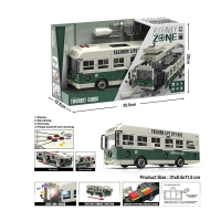 Автобус YW 9099 A звуки, підсвічування салона, конструктор, інерція, викрутка, рухомі деталі