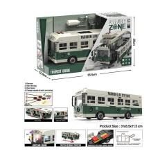 Автобус YW 9099 A звуки, подсветка салона, конструктор, инерция, отвертка, подвижные детали
