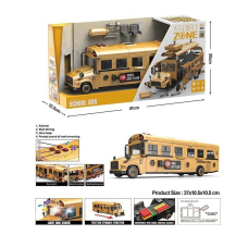 Автобус YW 9099 C звуки, подсветка салона, конструктор, инерция, отвертка, подвижные детали