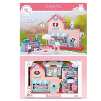 Домик 6674 - 2 фигурки животных, мебель, муляжи продуктов