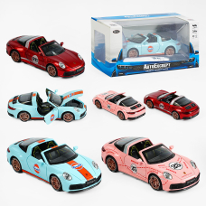 Машинка RS-13699 Порше "Авто Експерт", 3 кольори, металопластик, 1:32, звук, світло, інерція, рухомі елементи