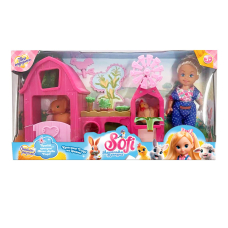 Лялька Sofi 49430 “На фермі”, висота ляльки 11 см, будиночок, фігурки тварин