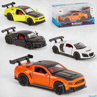 Машинка MG - 80915 Ауді та Форд 4 види, 1:36, світло, звук, інерція, в коробці.