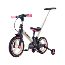 Велосипед-трансформер BT-12755 - колеса PU 12’’, батьківська ручка, з’ємні педалі, ручне гальмо, допоміжні бокові колеса