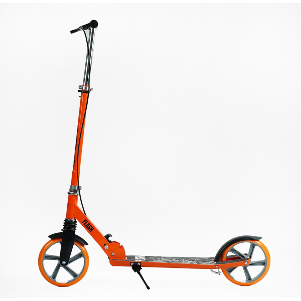 Самокат двоколісний "Best Scooter" FL-80811 сталева рама, ручне гальмо, колеса PU 200мм, 1 амортизатор передній, підсклянник