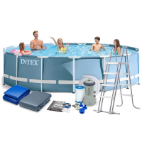 Басейн каркасний 26726 NP Intex сходи, насос-фільтр