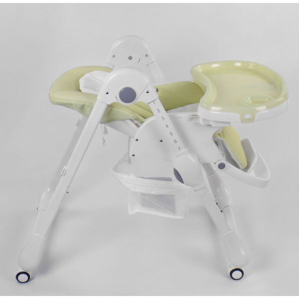 Стільчик для годування W-56077 м'який PU, м'який вкладиш, 4 колеса, знімний столик
