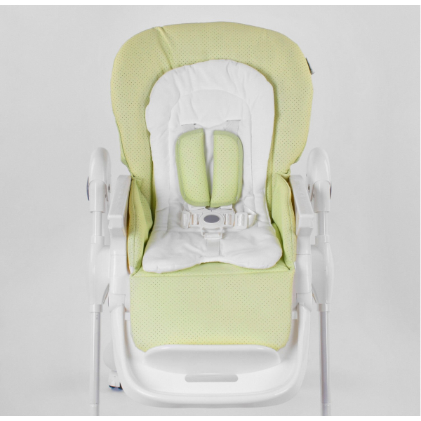 Стільчик для годування W-56077 м'який PU, м'який вкладиш, 4 колеса, знімний столик