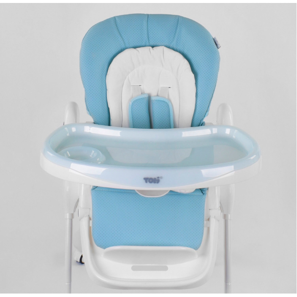 Стільчик для годування W-48406 м'який PU, м'який вкладиш, 4 колеса, знімний столик