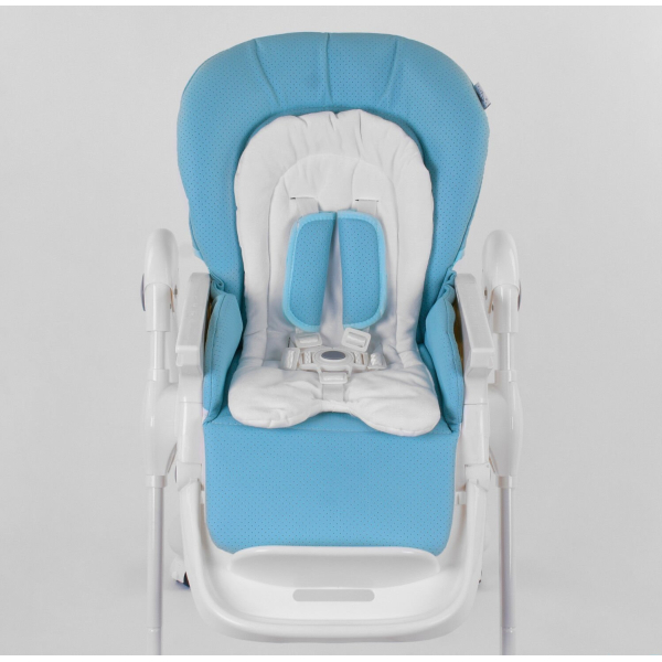 Стільчик для годування W-48406 м'який PU, м'який вкладиш, 4 колеса, знімний столик