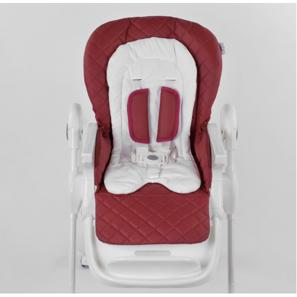 Стільчик для годування W-22019 м'який PU, м'який вкладиш, 4 колеса, знімний столик