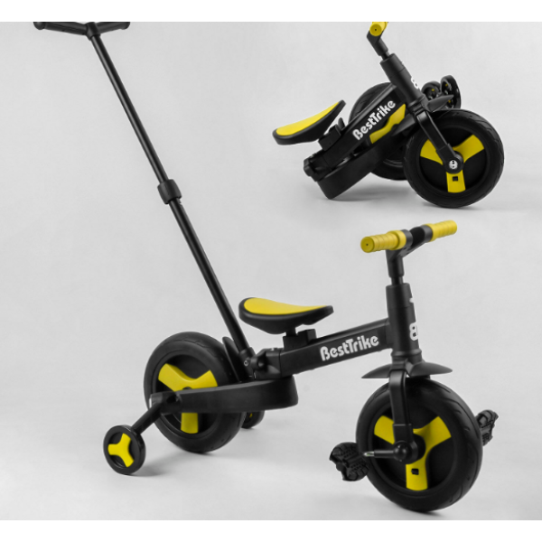 Велосипед-трансформер Best Trike 58195, колеса PU 10'', батьківська ручка, знімні педалі