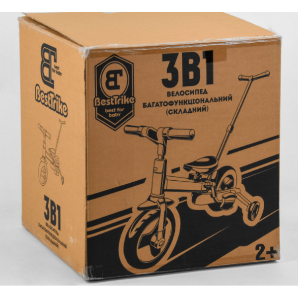 Велосипед-трансформер Best Trike 56659, колеса PU 10'', батьківська ручка, знімні педалі