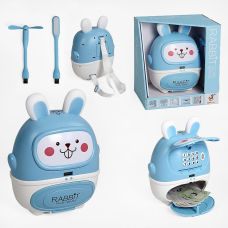 Сейф 8100-1 озвучка на английском языке, часы, музыка, песенки, USB-лампа, USB-вентилятор, регулируемые лямки, игрушечные деньги