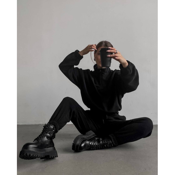 Комфортний спортивний oversize костюм, в білому кольорі
