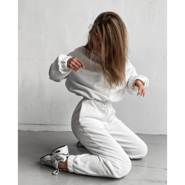 Комфортний спортивний oversize костюм, в сірому кольорі 