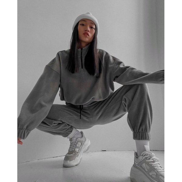 Комфортний спортивний oversize костюм, в винному кольорі