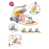 Ходунки-каталка 6049 коврик, подсветка, мелодии, пальчиковые игры, 4 погремушки, зеркальце