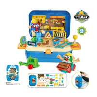 Игровой набор 8745 - 40 элементов, тесто для лепки, 3 машинки, инструменты