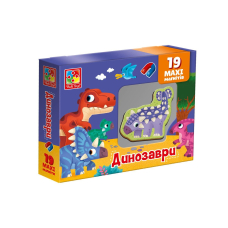 Набір магнітів "Динозаврики" VT3106-23 укр "Vladi Toys", 19 елементів