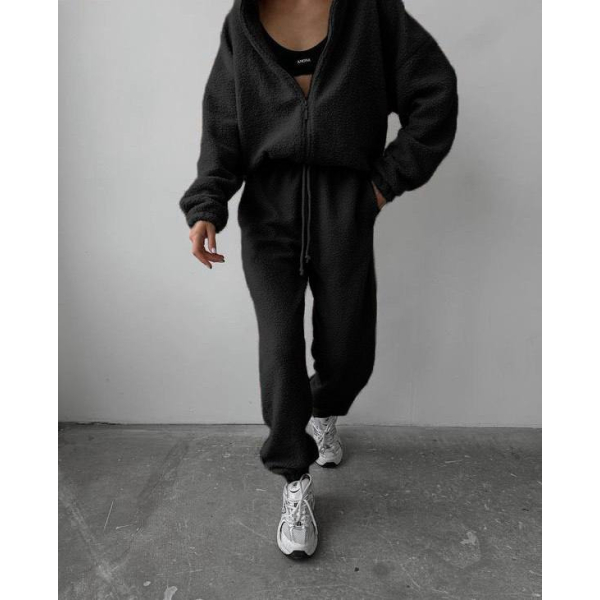 Жіночий спортивний костюм, в кольорі графіт 46-48
