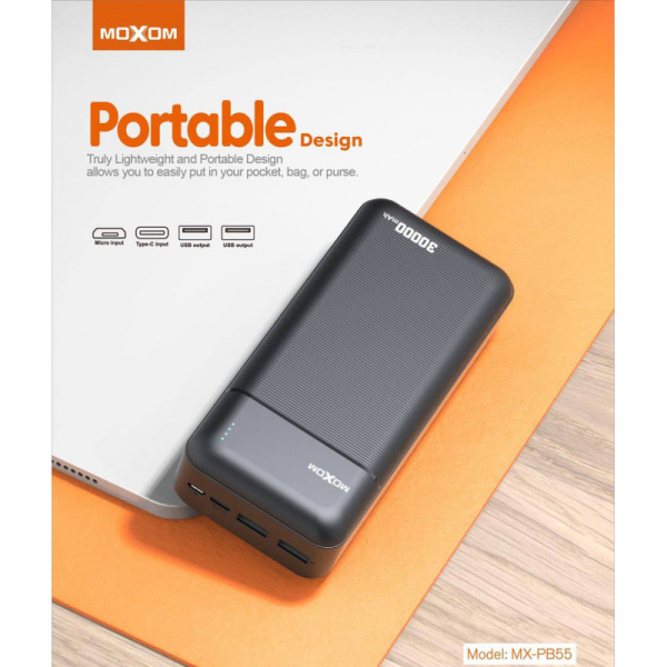 Повербанк 30000 mAh Power Bank MOXOM MX-PB55 