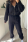 Жіночий спортивний костюм на флісі з трьохнитики, в сірому кольорі 44-46
