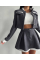 Жіночий костюм піджак та спідниця, в сірому кольорі 46-48