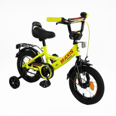 Велосипед 12" дюймів 2-х колісний "CORSO" MAXIS CL-12017 ручне гальмо, дзвіночок, сидіння з ручкою, додаткові колеса, ЗІБРАНИЙ НА 75% 