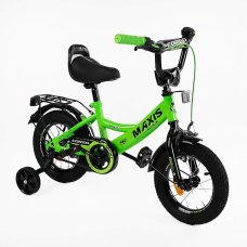 Велосипед 12" дюймів 2-х колісний "CORSO" MAXIS CL-12455 ручне гальмо, дзвіночок, сидіння з ручкою, додаткові колеса, ЗІБРАНИЙ НА 75%