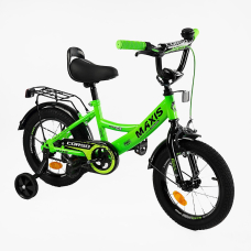 Велосипед 14" дюймів 2-х колісний "CORSO" MAXIS CL-14125 ручне гальмо, дзвіночок, сидіння з ручкою, додаткові колеса, ЗІБРАНИЙ НА 75%
