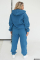 Жіночий спортивний костюм джогери та зіп-худі фліс бордо 54-56