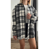 Жіноча кашемірова сорочка Oversized сірий