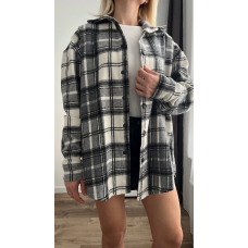 Жіноча кашемірова сорочка Oversized сірий