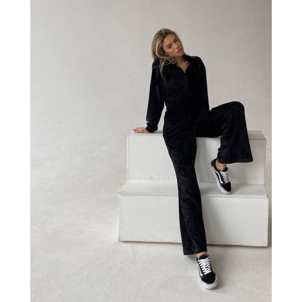 Жіночий велюровий костюм плюш велюр Костюм-двійка блакитний 42-44
