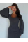 Жіноча сукня з довгими рукавами в підлогу шоколад 46-48