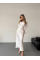 Жіноча сукня шовкова максі в молочному кольорі, 42-46 (xs-m)