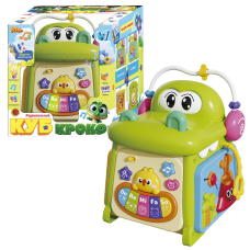 Музыкальный мультибокс 13167 «WToys», УКРАИНСКОЕ ОЗВУЧЕНИЕ, песенки, ноты, загадки, названия животных, их звуки, стишки, подсветка, пальчиковые игры