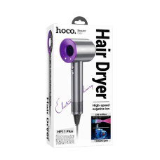 Високошвидкісний фен HOCO HP11 Plus з функцією негативної іонізації, 1600 Вт, ФІОЛЕТОВИЙ