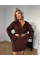 Жіночий костюм спідниця з сорочкою, в шоколадному кольорі S-М