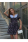 Жіноча літня легка сукня в принт, в чорному кольорі 48-52