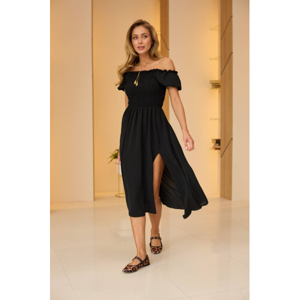Жіноча муслінова сукня на резинці, в барбі кольорі 42-46