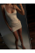 Трендова жіноча сукня із вирізом, в кремовому кольорі 42-46 (onesize)