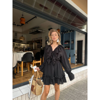 Легка шифонова сукня, в чорному кольорі one size (s/l)
