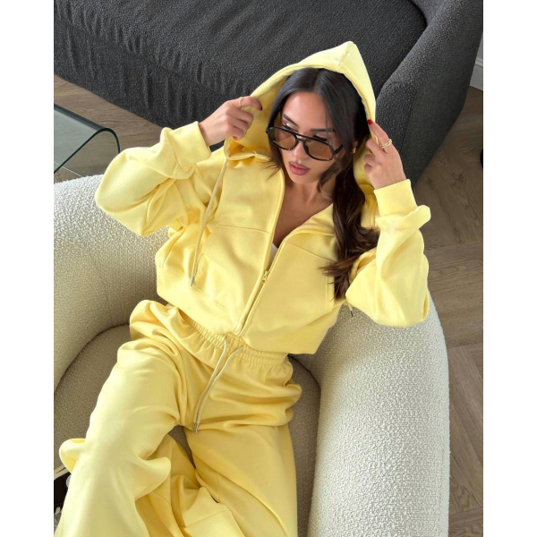 Костюм жіночий oversize, двійка (штани палаццо+кофта) блакитний колір 48-50