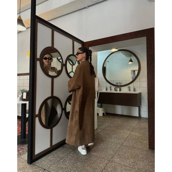 Жіночий кардиган максі довгий oversize трикотажний, в молочному кольорі 